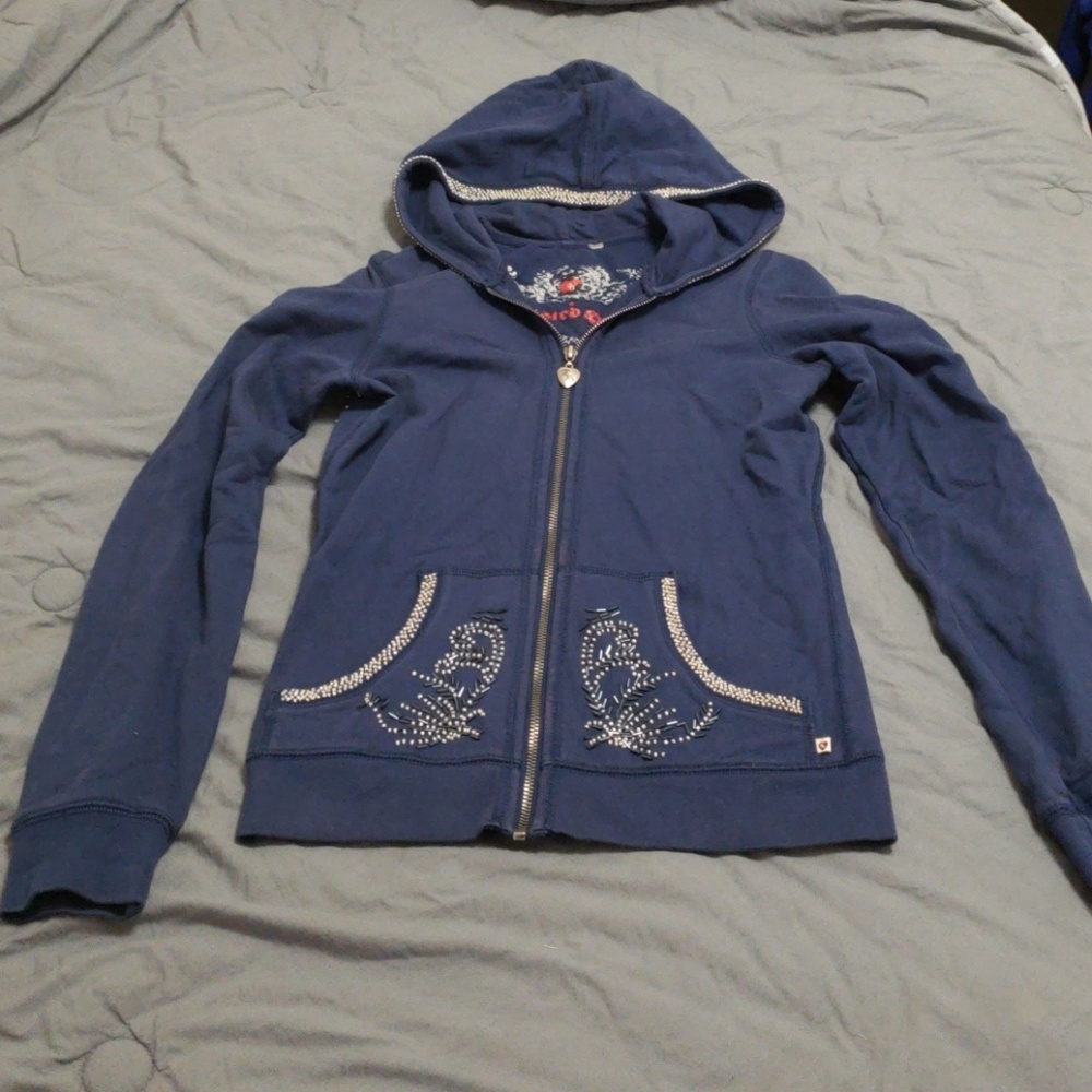 Twisted heart beaded jacket small